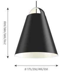 Above pendel Bluetooth Ø400, sort