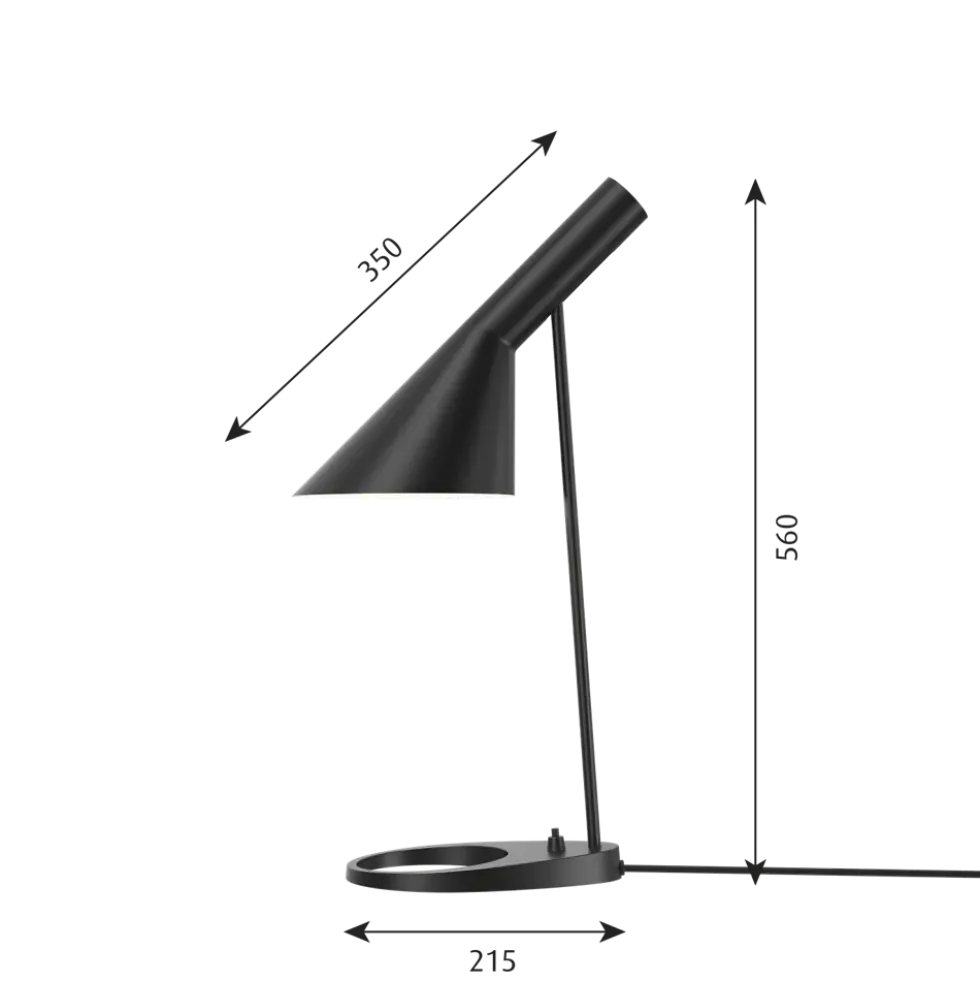 AJ bordlampe, sort