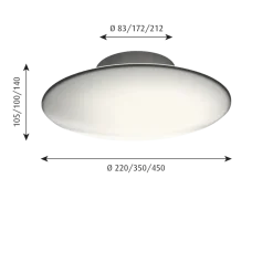 AJ Eklipta væglampe / loftlampe Ø450, hvid
