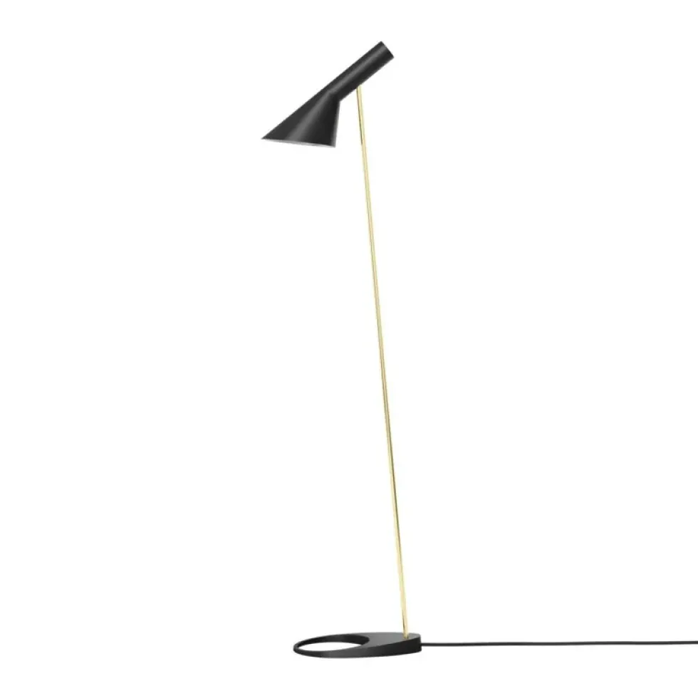 AJ gulvlampe, sort/messing