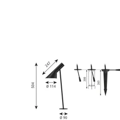 AJ lav garden pullert anker, sort