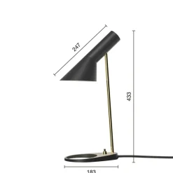 AJ Mini bordlampe, sort/messing
