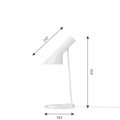 AJ Mini bordlampe V3, hvid