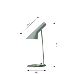 AJ Mini bordlampe V3, lys petroleum
