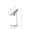 AJ Mini bordlampe V3, poleret stål