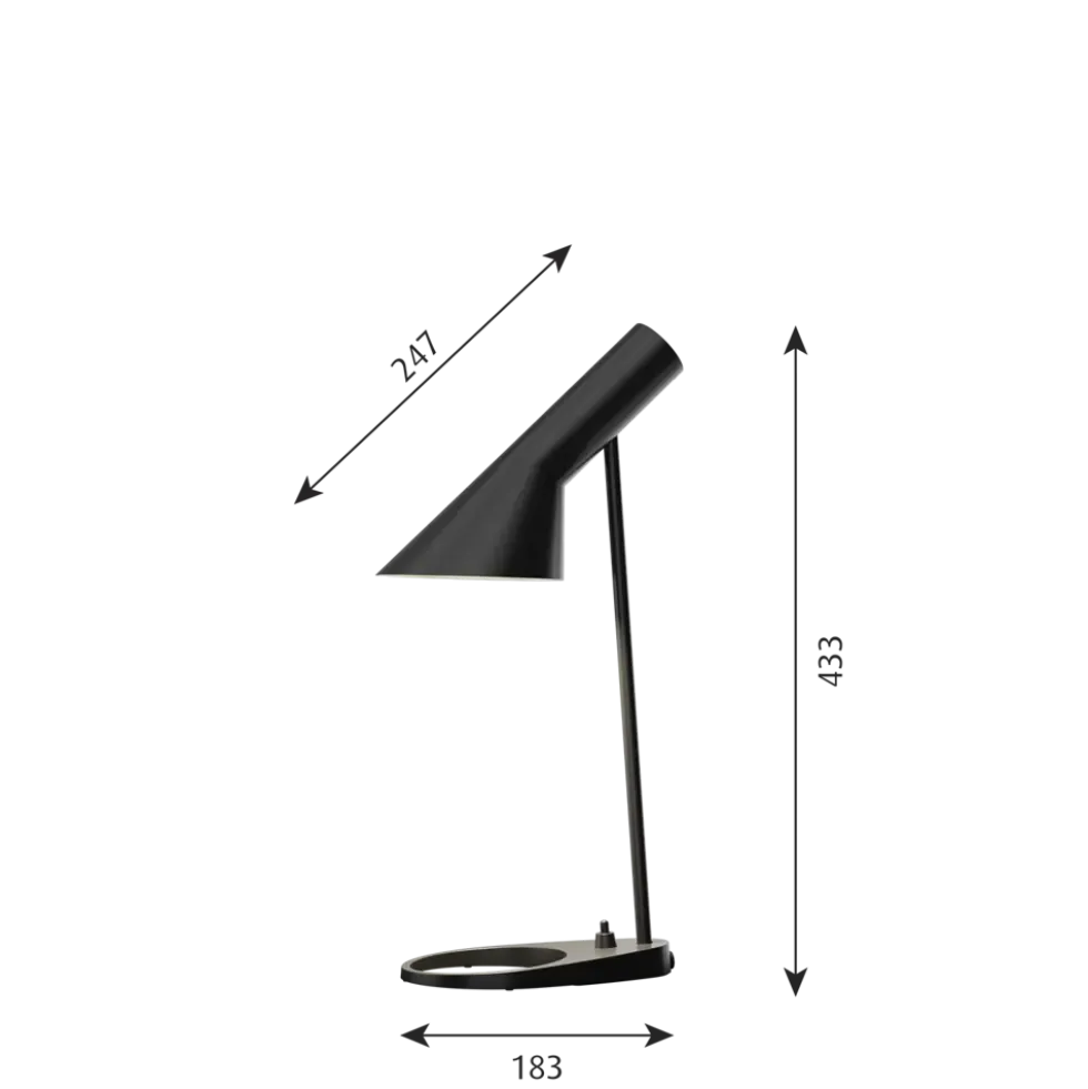 AJ Mini bordlampe V3, sort