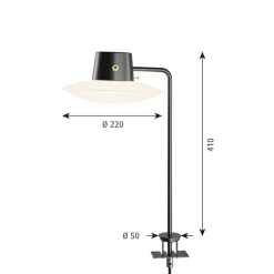 AJ Oxford 41 Bordlampe m/pind, opal
