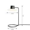 AJ Oxford 41 Bordlampe, opal