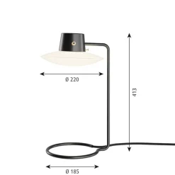 AJ Oxford 41 Bordlampe, opal