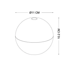 Alba Light Ball batterilampe / bordlampe, krom (1 stk.)
