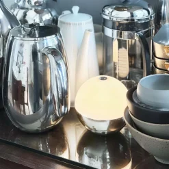 Alba Light Ball batterilampe / bordlampe, krom (1 stk.)