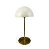 Along LED bord- / batterilampe, beige/messing (2 stk.)