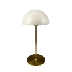 Along LED bord- / batterilampe, beige/messing (2 stk.)