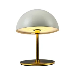 Along LED bord- / batterilampe, beige/messing (2 stk.)