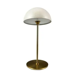 Along LED bord- / batterilampe, beige/messing (2 stk.)