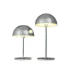 Along LED bord- / batterilampe, krom (2 stk.)
