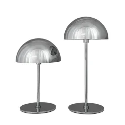 Along LED bord- / batterilampe, krom (2 stk.)