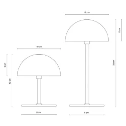 Along LED bord- / batterilampe, orange/messing (2 stk.)