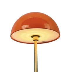 Along LED bord- / batterilampe, orange/messing (2 stk.)