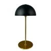 Along LED bord- / batterilampe, sort/messing (2 stk.)