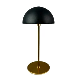 Along LED bord- / batterilampe, sort/messing (2 stk.)