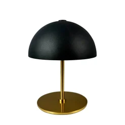 Along LED bord- / batterilampe, sort/messing (2 stk.)