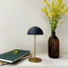 Along LED bord- / batterilampe, sort/messing