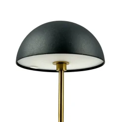 Along LED bord- / batterilampe, sort/messing