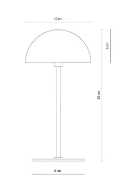 Along LED bord- / batterilampe, sort/messing