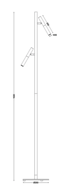 Alto gulvlampe F2, sort