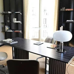 AM1N bordlampe, krom/hvid