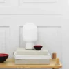 Amp bordlampe, Hvid/Hvid marmor