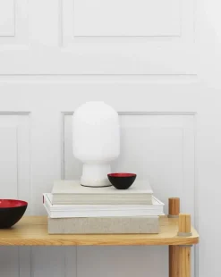 Amp bordlampe, Hvid/Hvid marmor