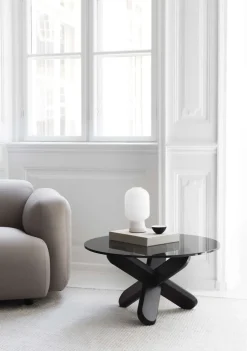 Amp bordlampe, Hvid/Hvid marmor