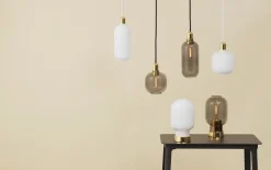 Amp bordlampe, Smoke/Messing