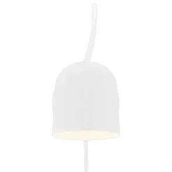 Angle væglampe m/USB, hvid/telegrå