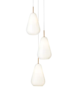 Anoli 3 pendel, nordic guld/opal