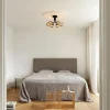 Apiales 6 loftlampe, børstet messing/optic guld glas