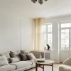 Apiales 9 loftlampe, satin sort/optic smoked glas