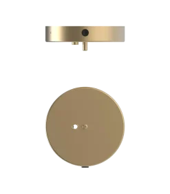 Apiales 9 lysekrone, børstet messing/optic guld glas