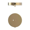 Apiales 18 lysekrone, messing/optic guld glas