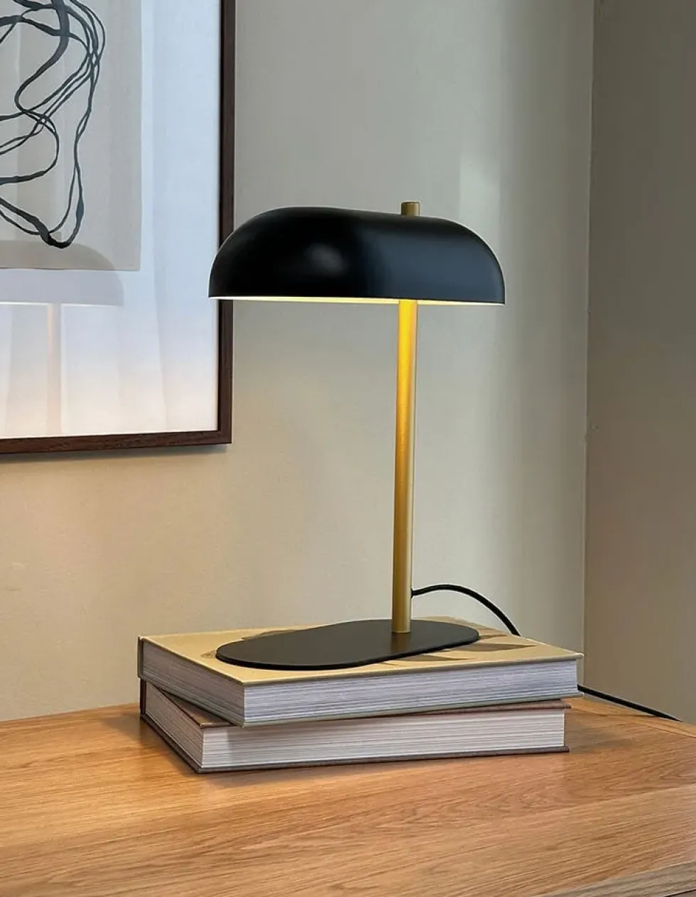 Arch bordlampe, mat sort/messing