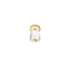 Asteea loftlampe, satin messing/riflet klar
