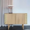 Asteria bordlampe m/USB, pearl hvid/messing