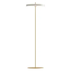 Asteria gulvlampe, pearl hvid/messing
