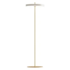 Asteria gulvlampe, pearl hvid/messing