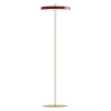 Asteria gulvlampe, ruby rød/messing