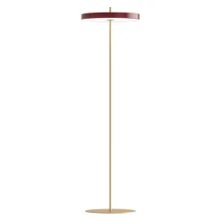 Asteria gulvlampe, ruby rød/messing
