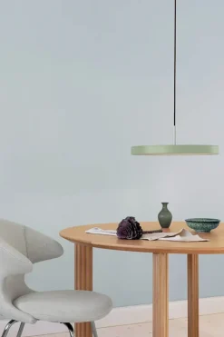 Asteria medium pendel, olive grøn/stål