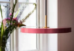 Asteria medium pendel, rose/messing